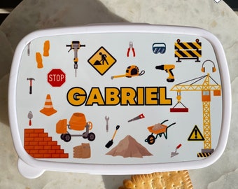 Customizable Construction Site Snack Box - Children's Snack Box - Personalized Snack Box - Boys' Snack Box