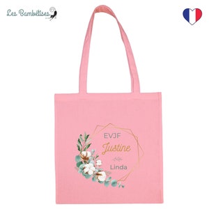 Tote Bag Personnalisable Evjf Champêtre Eucalyptus tote bag enterrement de vie de jeune fille Accessoire evjf personnalisé image 7