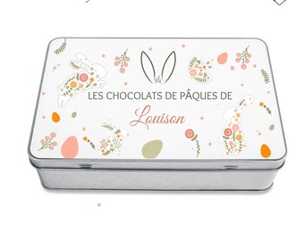 Customizable Boho Easter Metal Box - Easter Gift