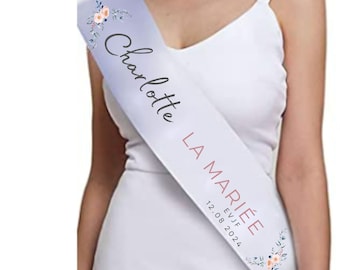 Customizable Boho Flower Hen Party Scarf - Personalized Hen Party Scarf - Hen Party Accessory