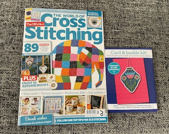 The World of Cross Stitching magazine.Issue 337 October 2023 with free gift