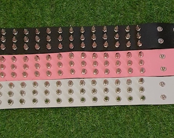 3 Level Studded Choker Black, Pink, White