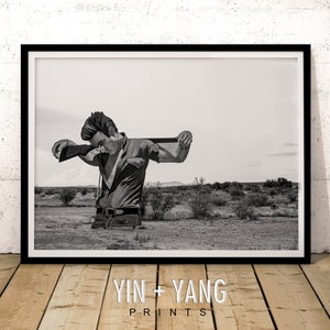 James Dean - Hollywood Icon - Desert Landscape - Black and White Photograph (Digital Download)