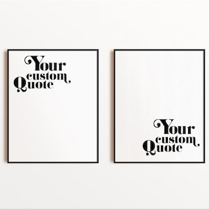 Custom Quote Print Set: Retro Typography (Digital Download)