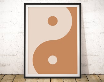 Yin Yang Art Print: Minimalist Spiritual Home Decor (Digital Download)