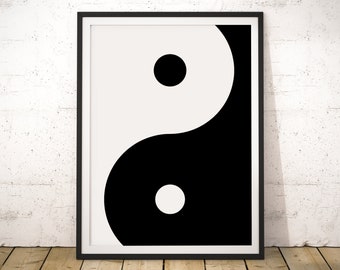 Yin Yang, Yin Yang Print, Spiritual Art Print, Talisman Print, Balance Print, Spirituality, Minimalist Home Decor, Yin Yang Symbol Print