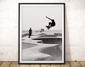 Venice Skate Park Print: Urban Skateboard Art (Digital Download)