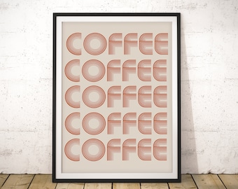 Coffee Print: Retro Kitchen Wall Art (Digital Download)