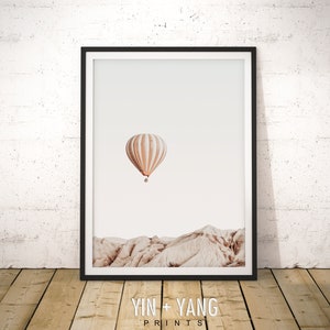 Heißluftballon Poster: Boho Kinderzimmer Wandbild (Digitaler Download)