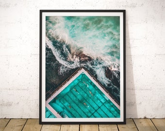 Bondi Beach Aerial Print: Sydney Australia Seascape (Digital Download)