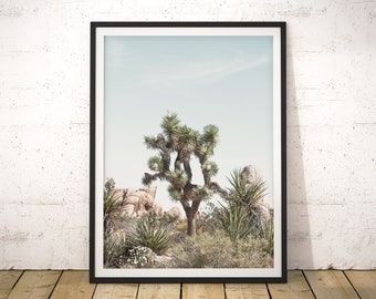 Joshua Tree Desert Photography Print: Southwestern Boho Decor (Digital Download)