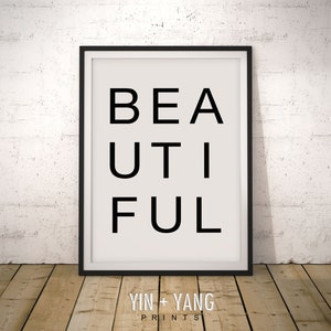 Helvetica Typography Print: Minimalist Scandinavian Wall Art (Digital Download)