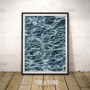 Pool Print, Poolside poster, Summer Vibes Print, ripple water print, beach decor print, water print, Aquatic Print, Printable Photography