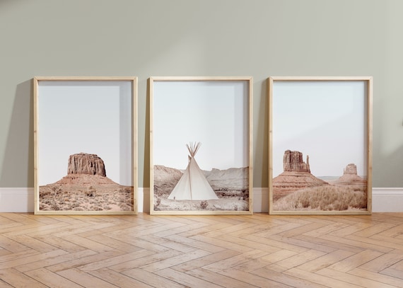 Monument Valley Prints: Boho Southwestern Decor, Set of 3 (Digital Download)