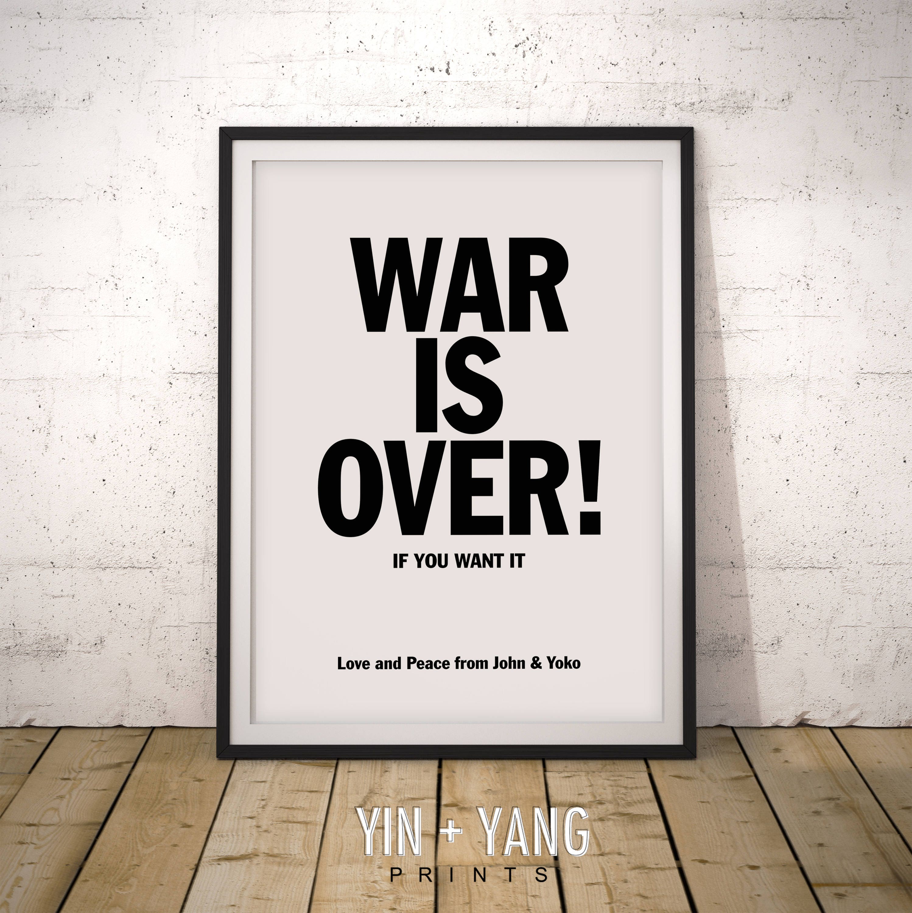 John Lennon & Yoko Ono's WAR IS OVER! banner in Greenwic…