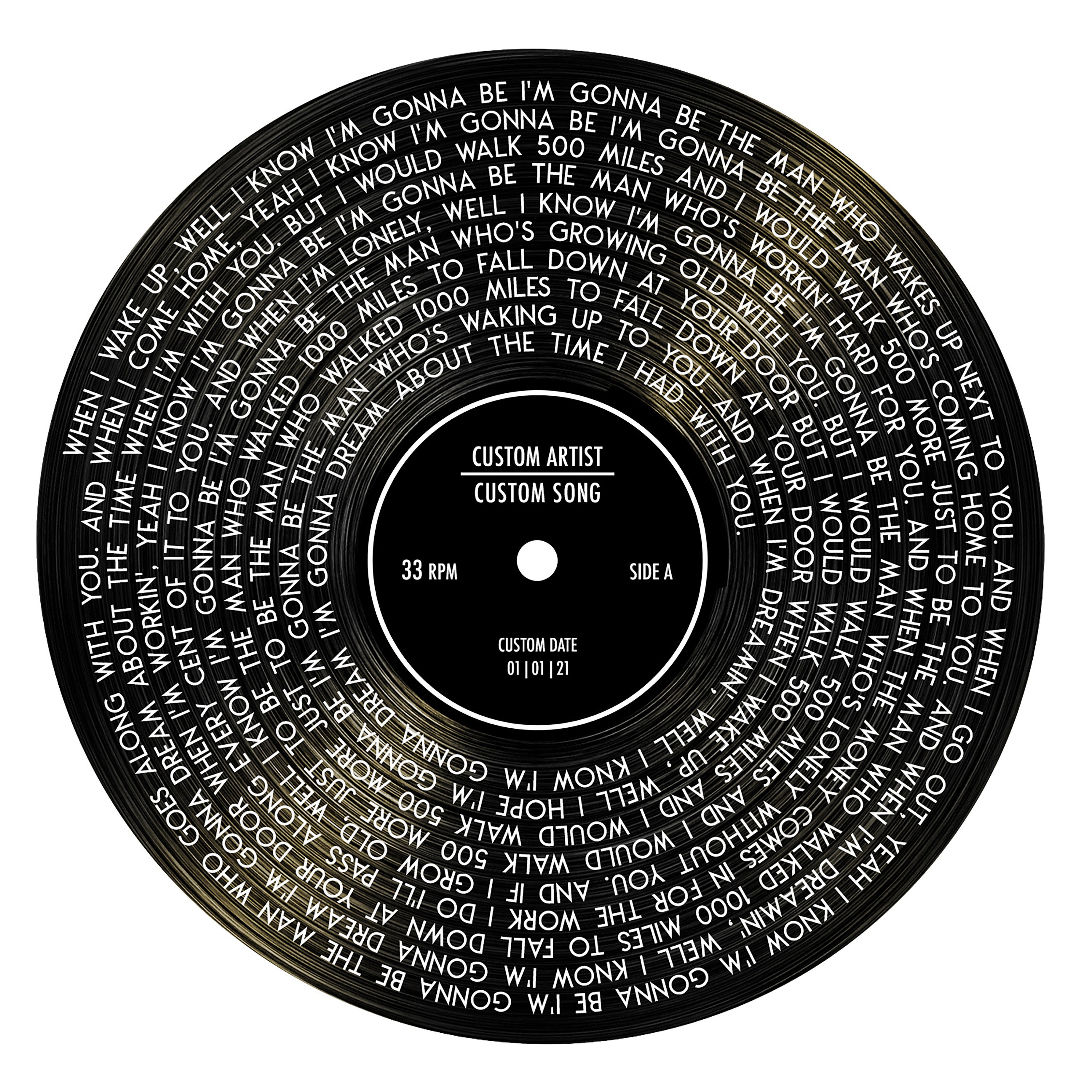 custom vinyl print vinyl record art personalized song etsy