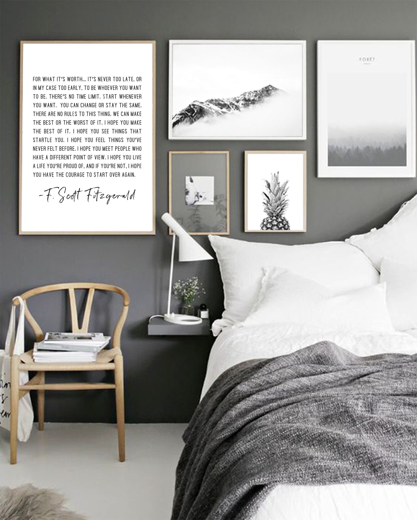 F Scott Fitzgerald for What It's Worth Quote Inspirational Etsy