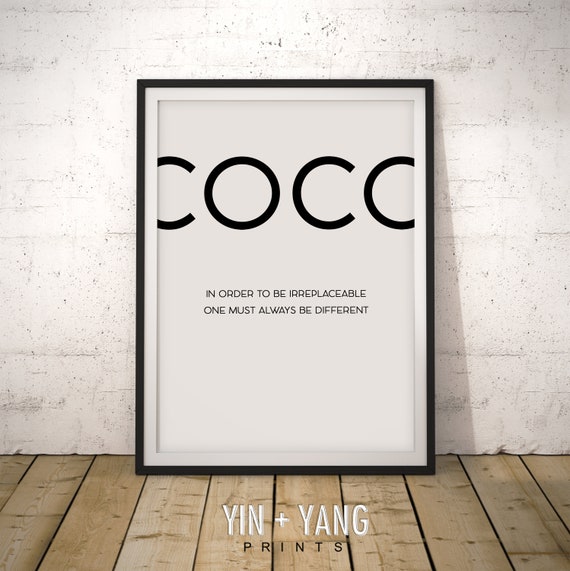 Coco Chanel Print Coco Chanel poster Chanel wall art Coco