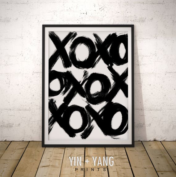 Xo Wall Art Hugs And Kisses Art Love Prints Minimal Wall Art Typography