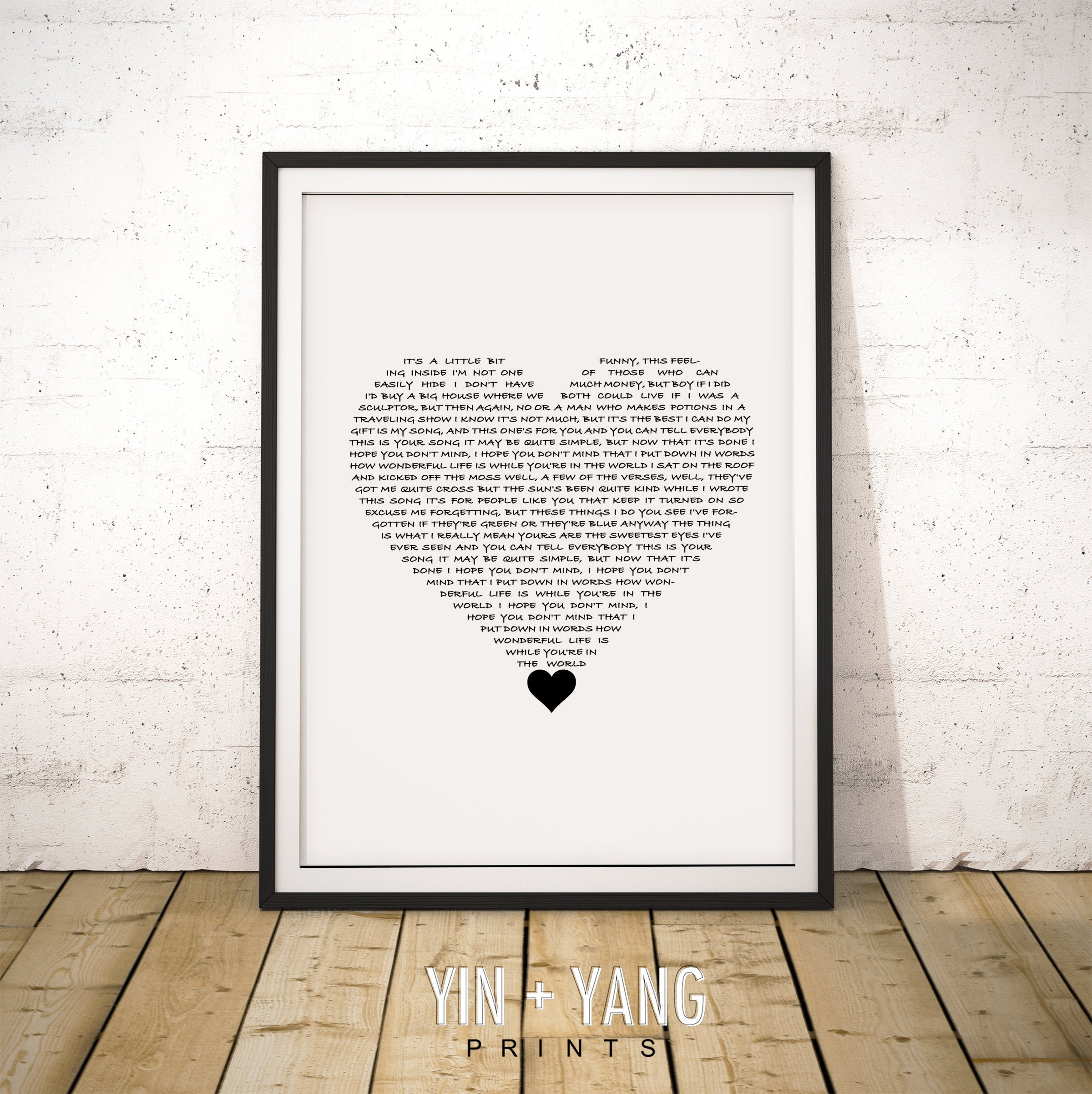 Wedding Song Lyrics Print, Heart Shaped Lyrics Print, Our Song, Anniversary Gift, Valentines, Couple, First Dance, Personalized Lyrics Print