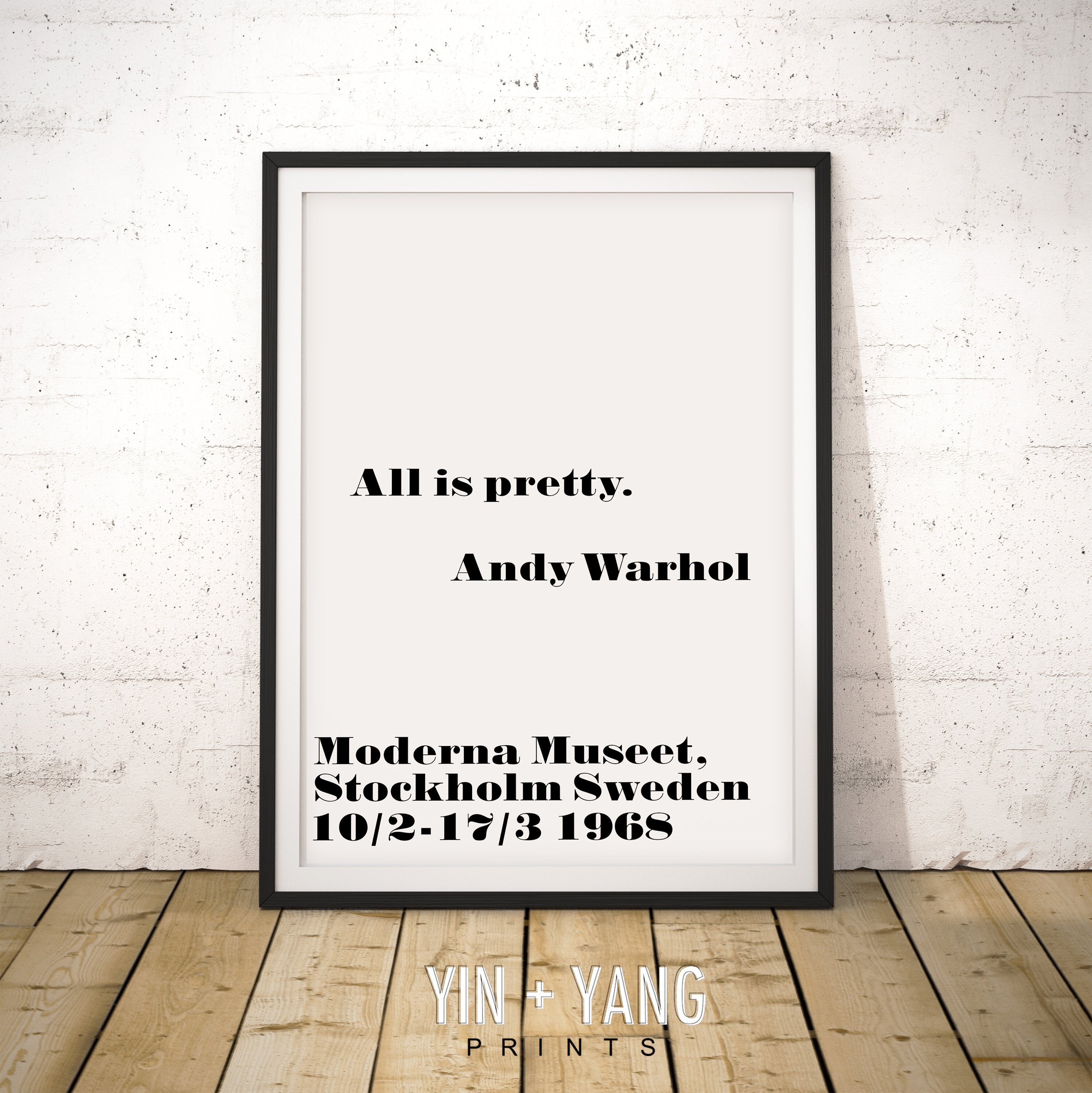 Andy Warhol Wall Art Andy Warhol Quote Print Andy Warhol Etsy