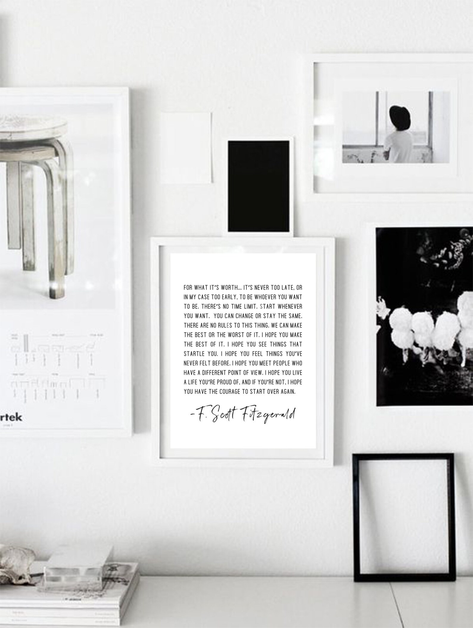 F Scott Fitzgerald for What It's Worth Quote Inspirational Etsy