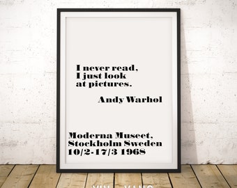 Andy Warhol Quote Print: Scandinavian Fashion Wall Art (Digital Download)