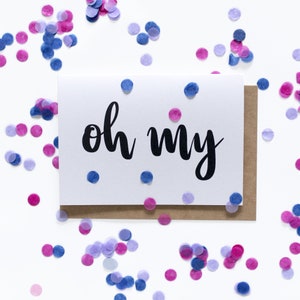 Oh My, I'm Bi - Coming Out Card Kit mit Konfetti - Bisexuell - LGBT - Bi - LGBTQ - Coming Out - Pride - Queer - Pansexuell