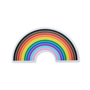 Inclusief regenboogsticker - gestanst vinyl UV-bescherming - 10 cm x 5 cm - Pride - Gay - LGBT - Trans