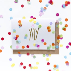 Yay, I'm Gay - Coming Out Card Kit with Confetti - LGBT - LGBTQ - Gay Card - Greeting Card - Confetti - Pride - LGBTQIA+ - Queer