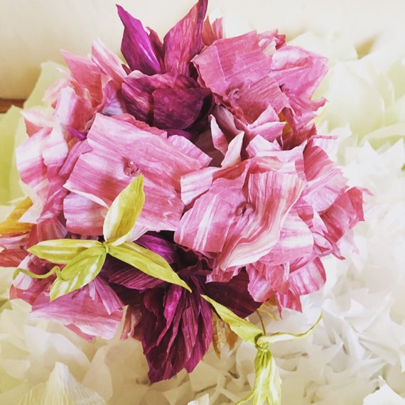 Bouquet Francesca Bouquet Con Fiori Di Carta Bouquet Damigella Bouquet Da Lancio