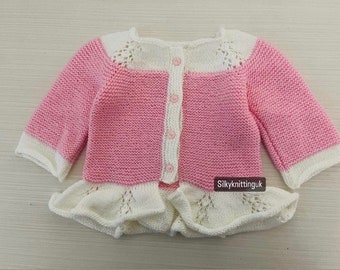 hand knitted baby cardigan ,knitted baby clothes ,baby shower gift ,baby knits ,baby sweater