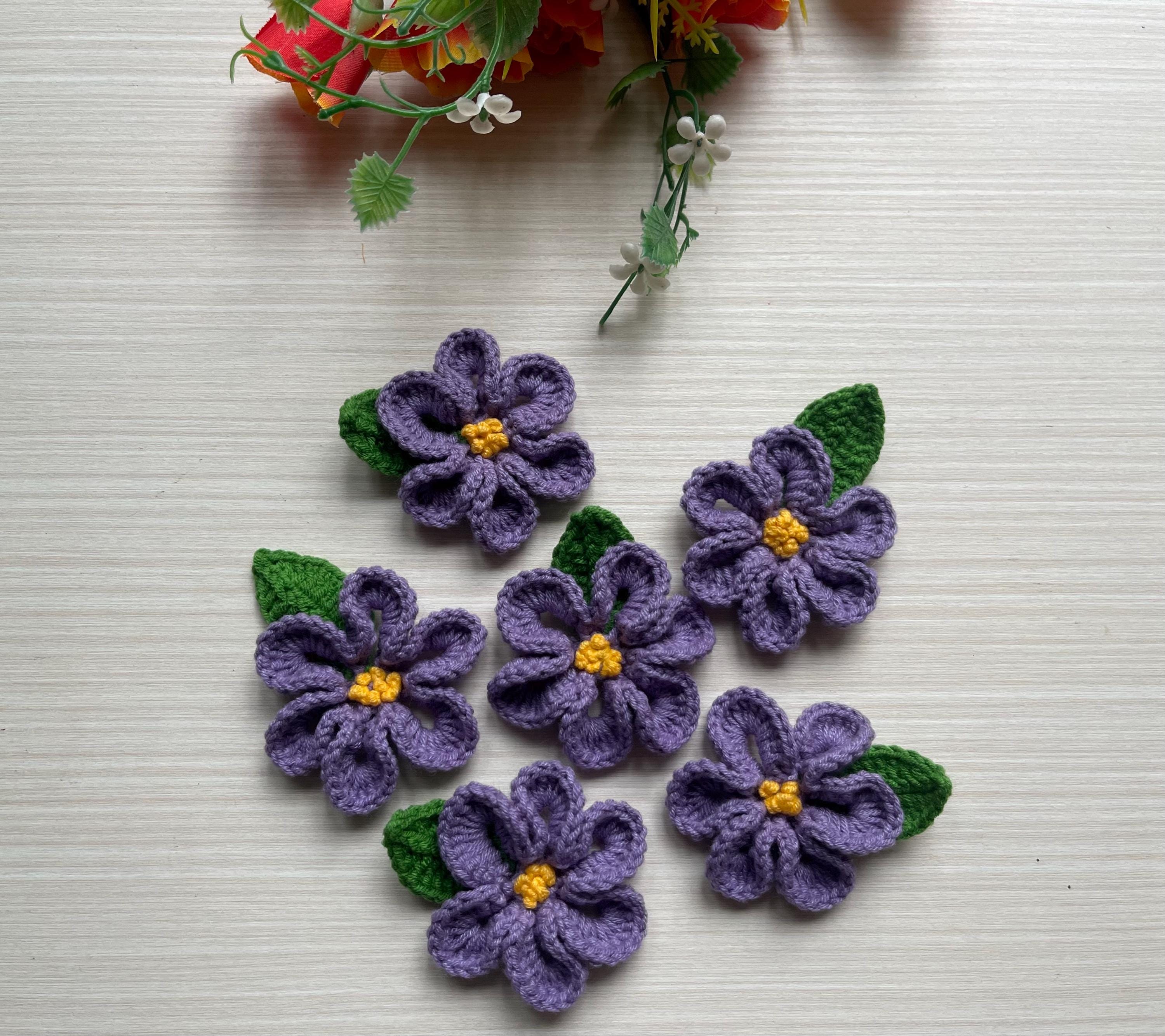 Violet Patch Crochet Violet Applique,purple Flower Patch ,patches for Clothing ...
