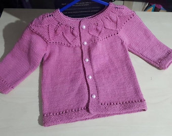 Merino hand  knitted baby cardigan ,knitted baby clothes,kids cardigan ,knitted baby sweater