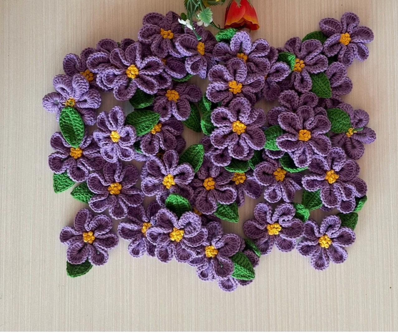 Violet Patch Crochet Violet Applique,purple Flower Patch ,patches for Clothing ...
