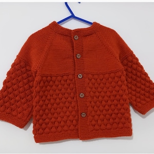 hand knitted baby cardigan ,knitted unisex baby clothes ,baby gift ,baby knits