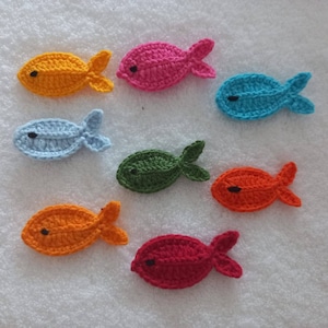 gehäkelte Fische Applikation Motiv, Verzierungen, für Scrapbooking, Nähen