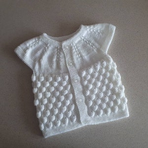 Hand knitted baby cardigan,newborn baby clothes, knitted baby vest ,knitted baby sweater,baby shower gifts girl