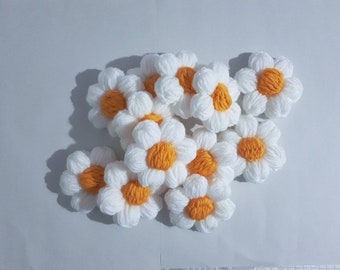 fleurs de marguerite au crochet, cardigan épais fleurs 3d tricoté, pull épais, cadeau pour elle
