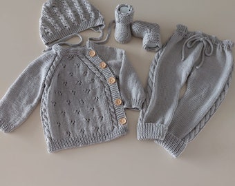 knitted baby clothes ,organic cotton baby clothing  set ,knitted baby cardigan,baby sweater,baby knits ,baby shower gift set