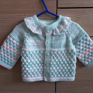 Knitted baby girl clothes ,baby cardigan, baby shower gifts ,kids cardigan,baby knits ,baby sweater,