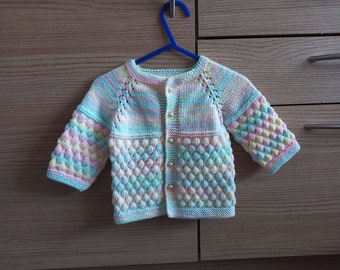 hand knitted baby girl cardigan,baby coming home outfit, baby knits,baby shower gifts ,baby hospital outfit
