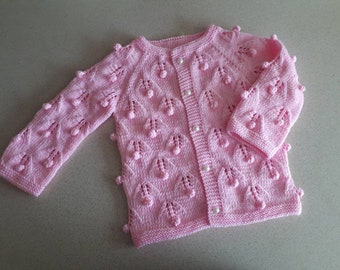 Hand knitted baby clothes,knitted popcorn baby cardigan ,kids cardigan ,child cardigan