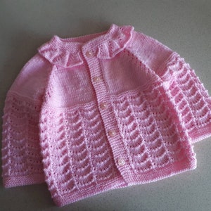 Knitted baby girl cardigan ,knitted baby clothes ,birthday gift,  kids cardigan