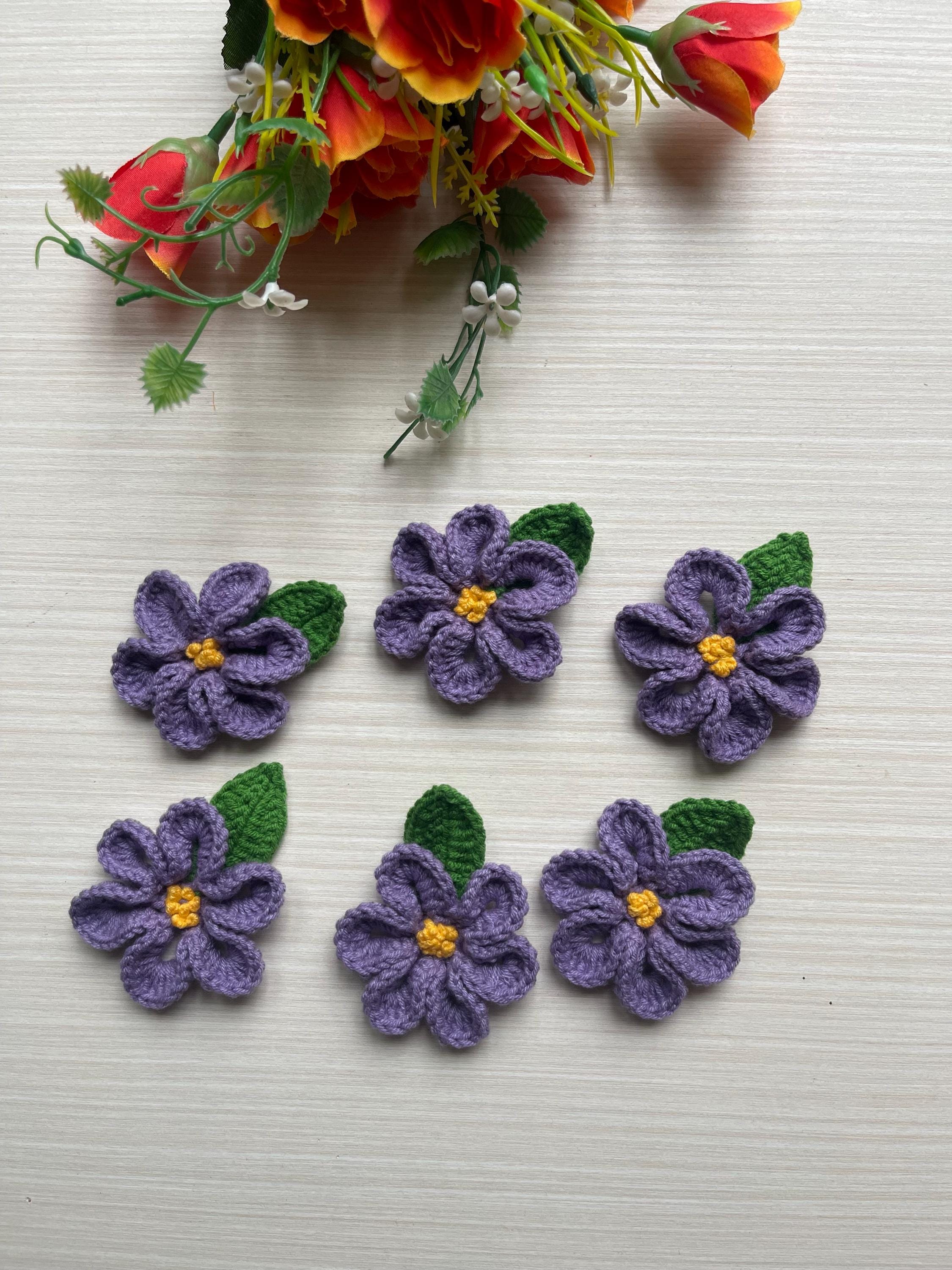 Violet Patch Crochet Violet Applique,purple Flower Patch ,patches for Clothing ...