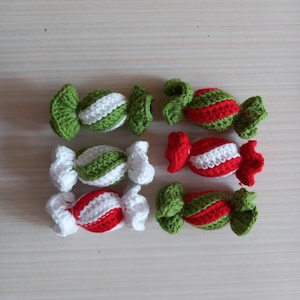 candy peppermint, crochet candy sweet ,christmas decor,amigurumi sweet ,handmade toys ,for kids kitchen