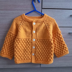 Hand knitted baby cardigan ,knitted baby clothes ,baby knits