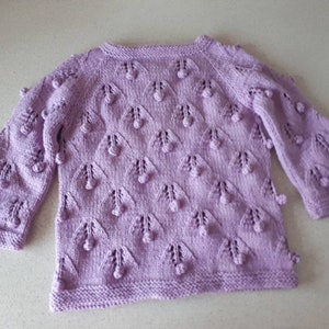Hand knitted baby cardigan ,knitted baby clothes,cotton baby clothes ,knit toddler sweater image 3