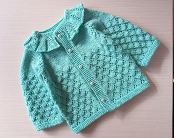 knitted baby girl sweater