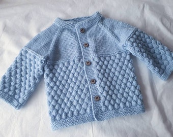 hand knitted merino baby cardigan ,knitted cashmere baby clothes ,new born coming home clothes,